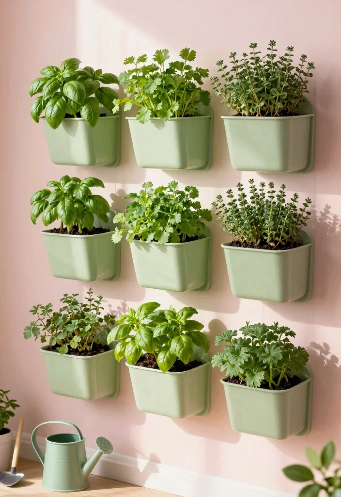 18 Herb Gardens for Tiny Apartment Balconies - 1. Wall-Mounted Herb Planters 1