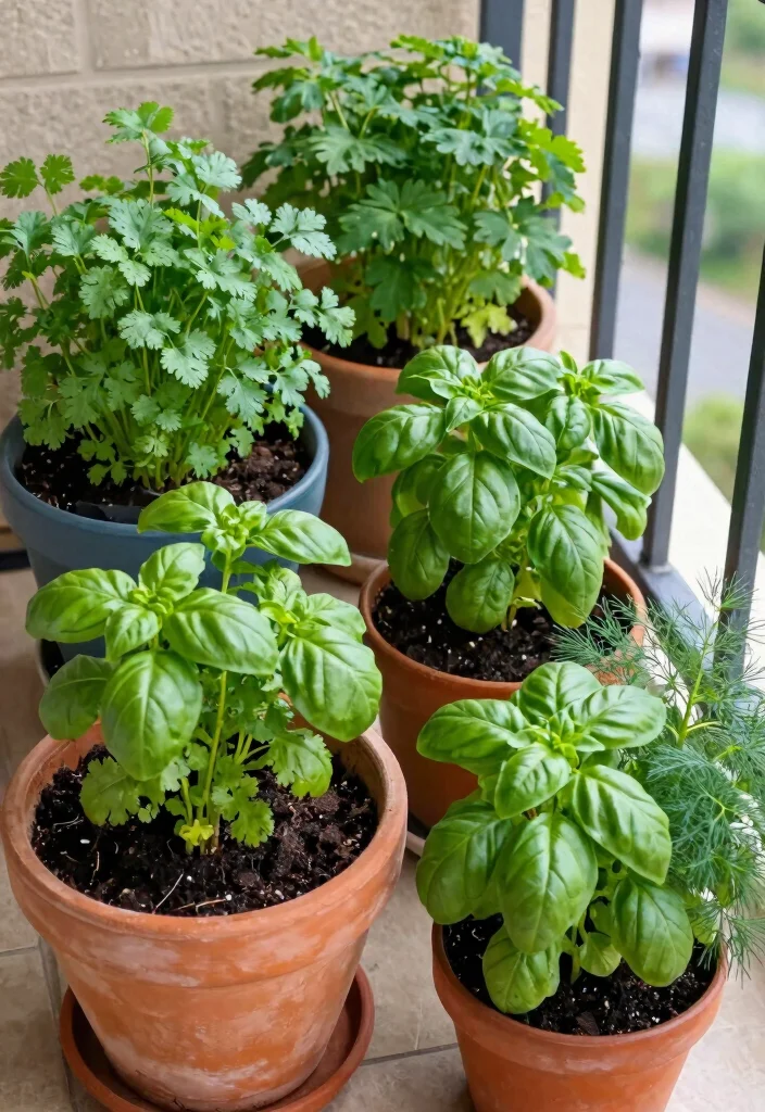 18 Herb Gardens for Tiny Apartment Balconies - 17. Seasonal Herb Rotation 1