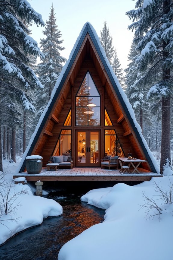 a frame light lofted cozy retreats