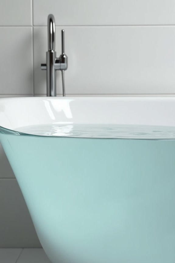 bathtub height vs water depth