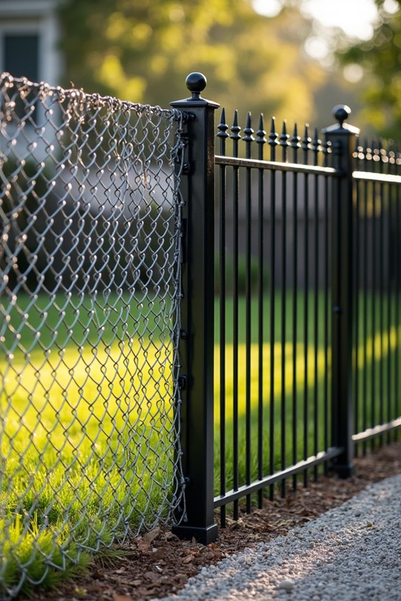 budget chain link vs premium wrought iron costs