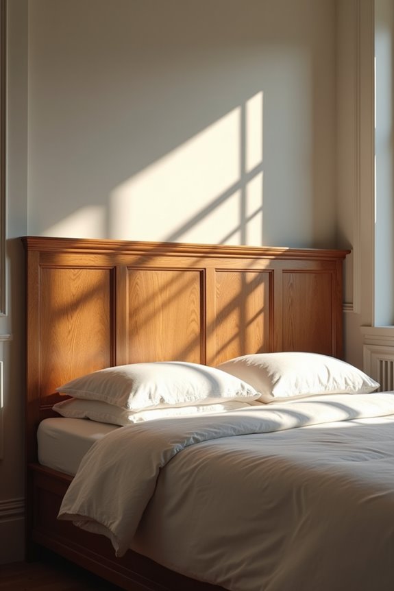 custom headboard for narrow space