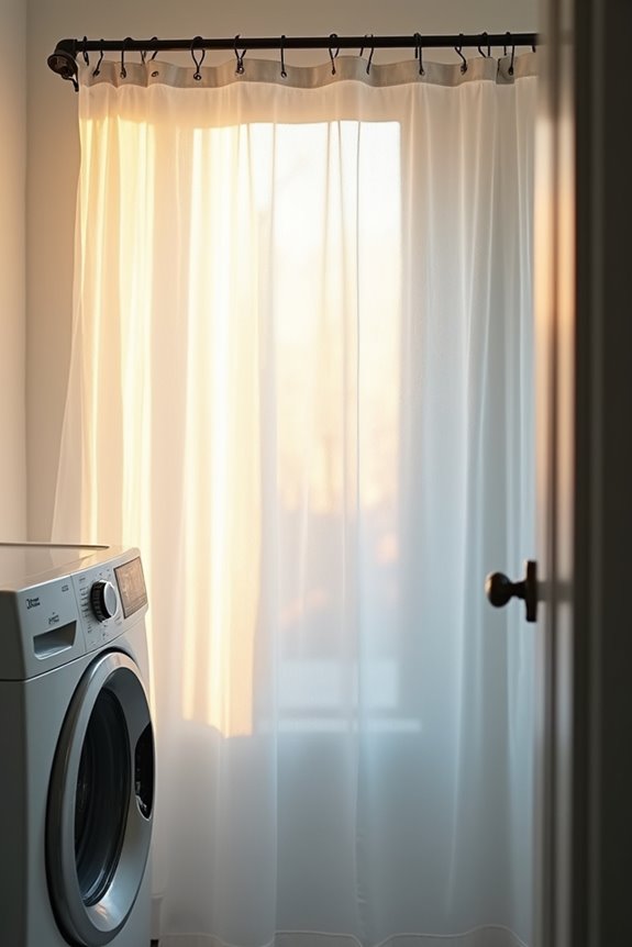 detach curtain wash with towels