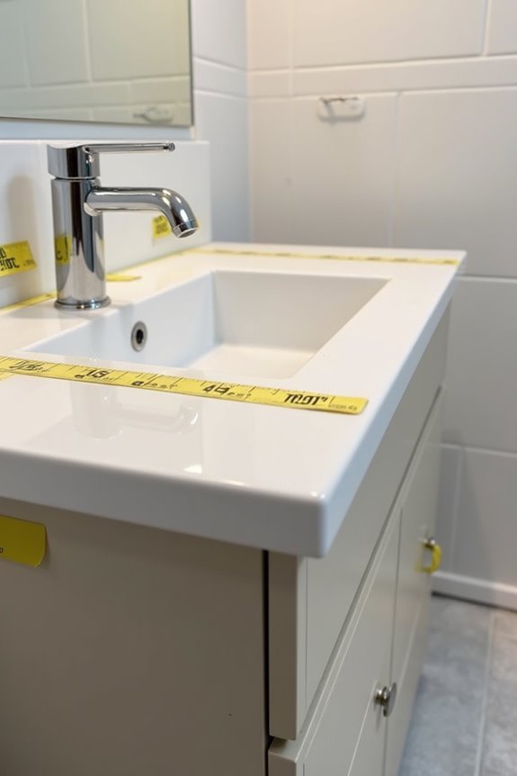 drain height and vanity alignment checklist