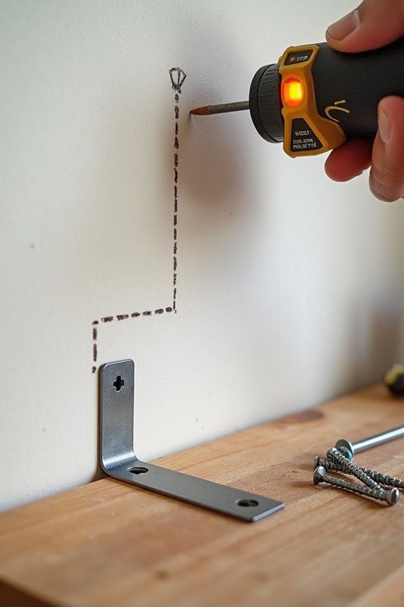 find studs mark drill points