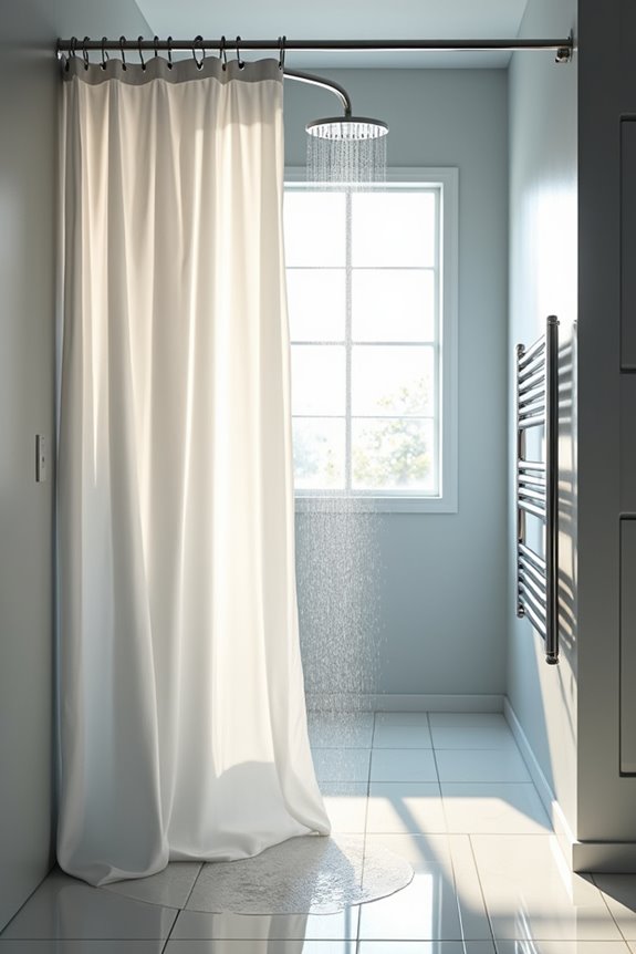 hang wet curtain promptly for quick drying