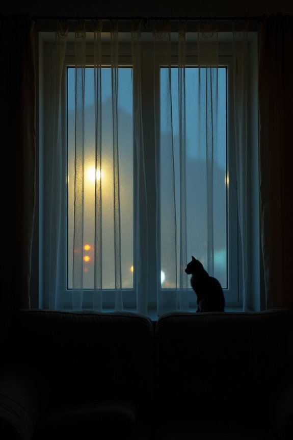 interior lighting erodes privacy through windows