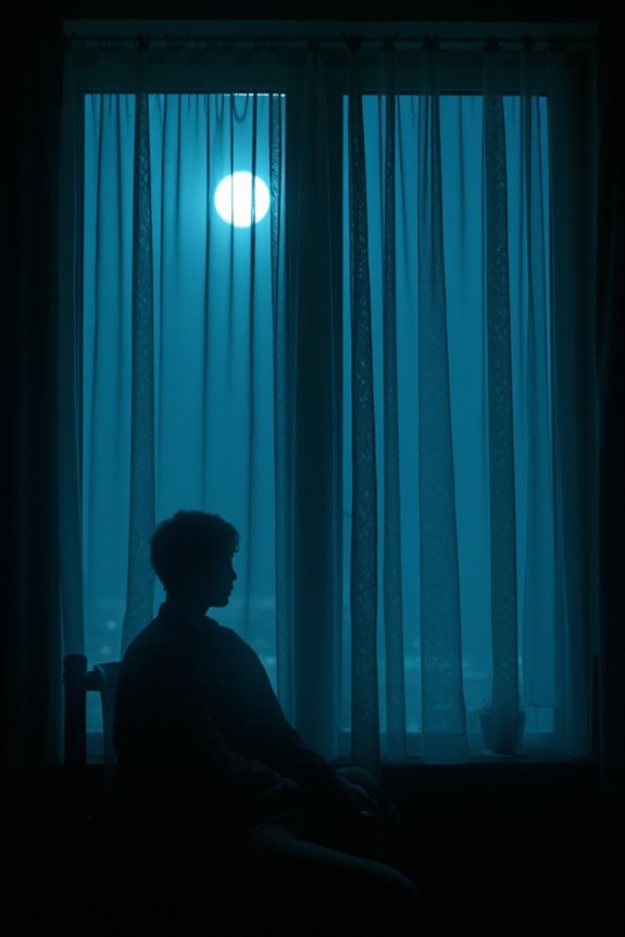 interior lighting increases visibility through curtains