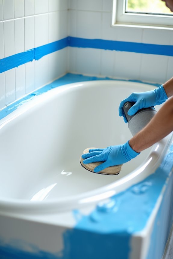 mask sand bond for refinishing