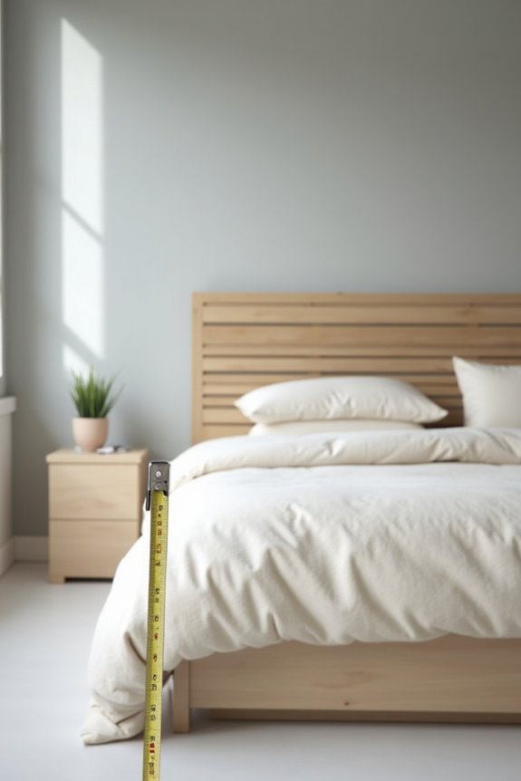 measure bed wall and space