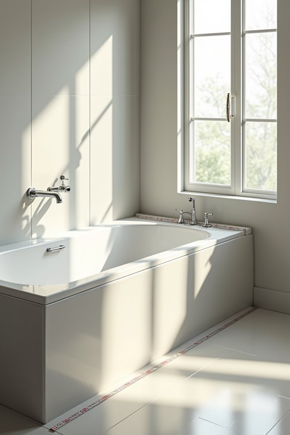 measure for tub fit and clearance