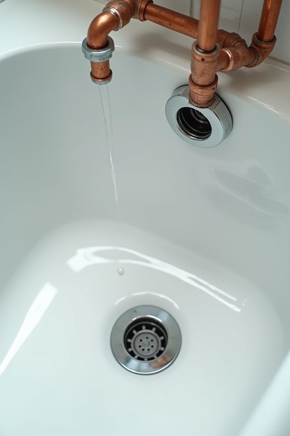mismatched drain sizes cause leaks