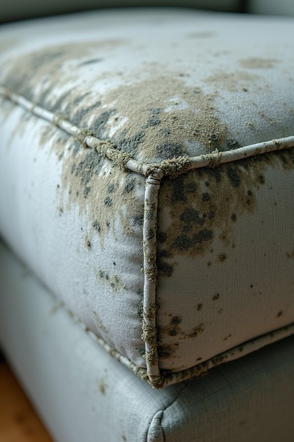 mold hides in cushions seams