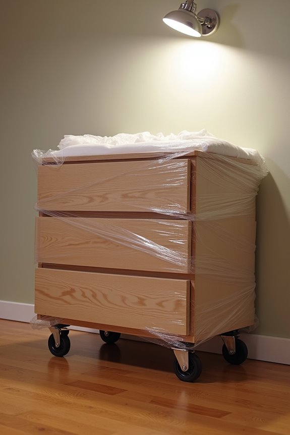 protect dresser during move wrap dolly sliders