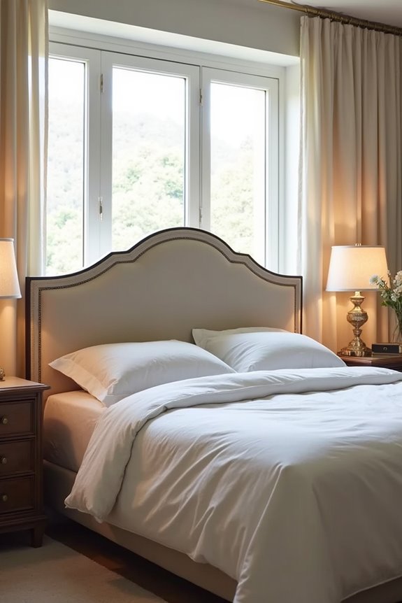 standard king headboard overhang width