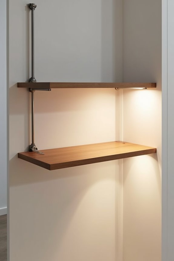 tension rod shelf system