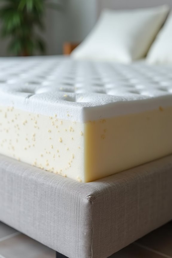 uneven foam breakdown on unsupportive foundation