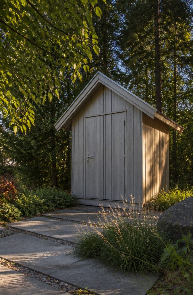 TECHNOFLEX shed showcasing solid wood construction.